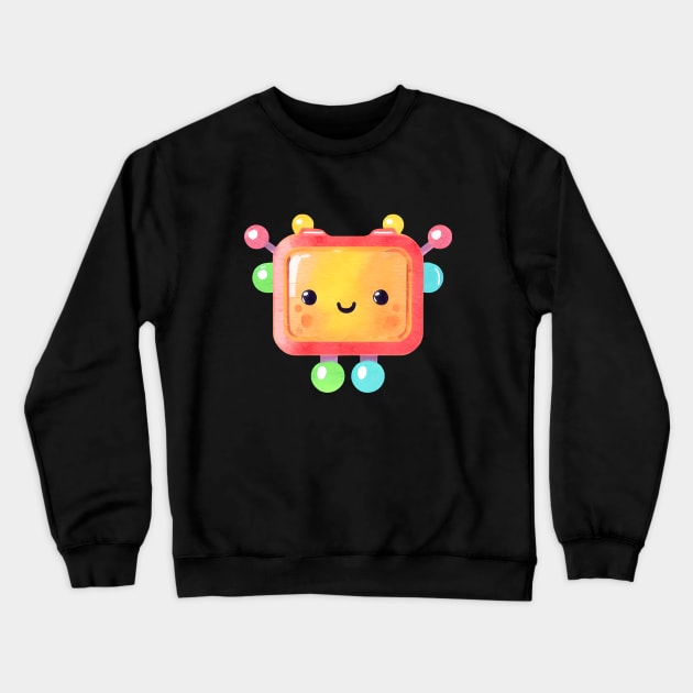 Bubbly Bot Crewneck Sweatshirt by Xie